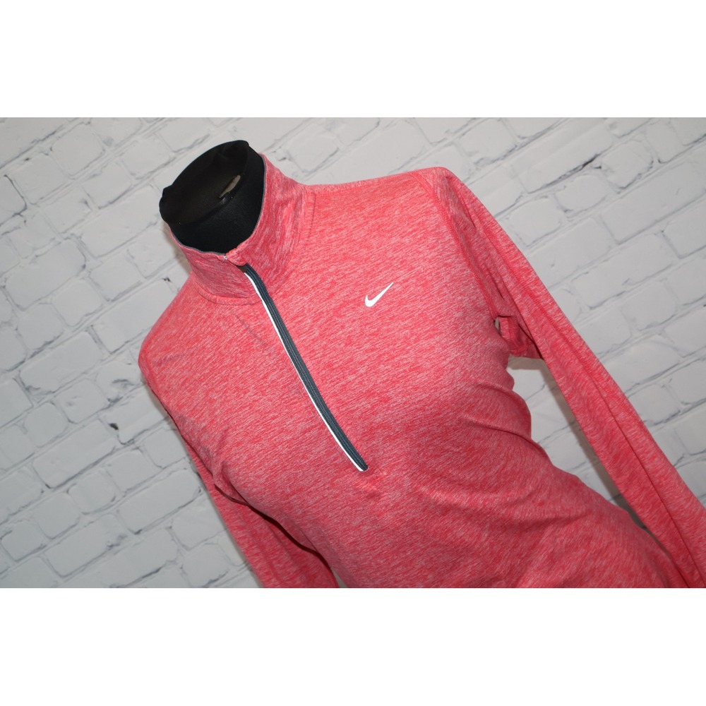 Nike Element 1/4 Zip Pullover Mens Large Pink Heathered Running Top Polyester